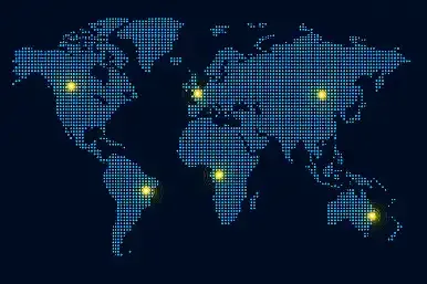 Imagen de mapa global poblacional